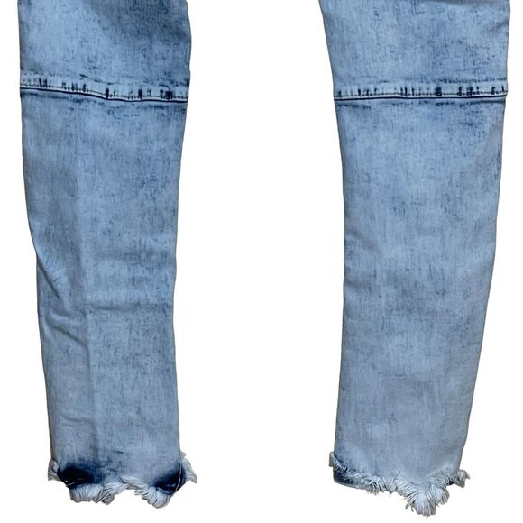 One by One Teaspoon Super Dupers Stretch Jeans Sz 24 Low Rise Frayed Button Fly - Picture 6 of 9